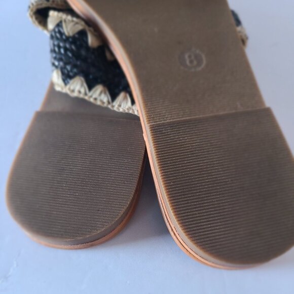 UNIVERSAL THREAD ESMERALDA SLIDE SANDALS | CRISS- CROSS WOVEN BANDS | SIZE 8 - Picture 7 of 7